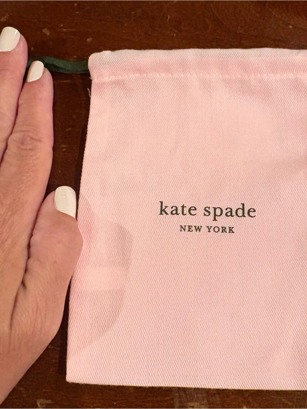 kate spade Pink Drawstring Logo Dust Pouch